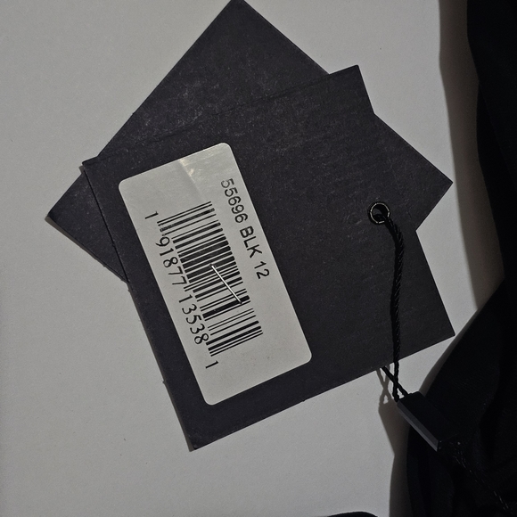 MAC DUGGAL size 12 ONE SLEEVE BEADED CUFF SIDE TWIST black GOWN Dress Womens - Picture 4 of 5